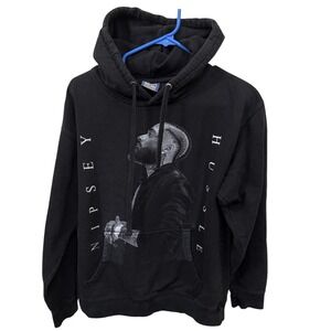 Nipsey Hussle Graphic Hoodie Mens Medium Black Heavyweight Pullover Sweatshirt